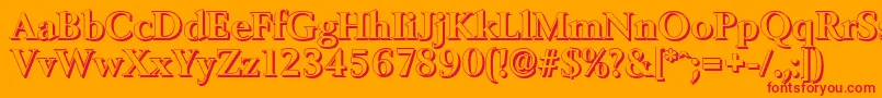 BelfastshadowBold Font – Red Fonts on Orange Background