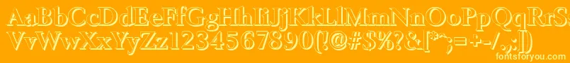 BelfastshadowBold Font – Yellow Fonts on Orange Background