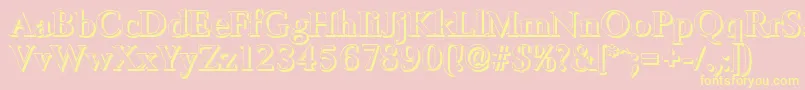 BelfastshadowBold Font – Yellow Fonts on Pink Background