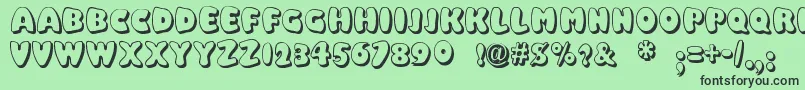 Balloony Font – Black Fonts on Green Background