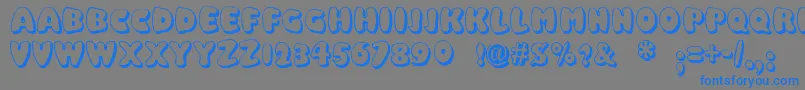 Balloony Font – Blue Fonts on Gray Background