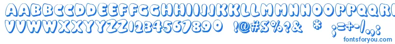 Balloony Font – Blue Fonts on White Background