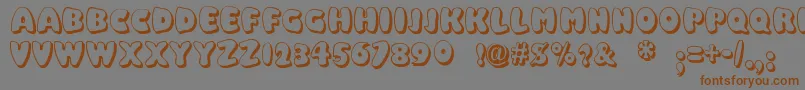 Balloony Font – Brown Fonts on Gray Background