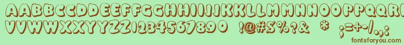 Balloony Font – Brown Fonts on Green Background