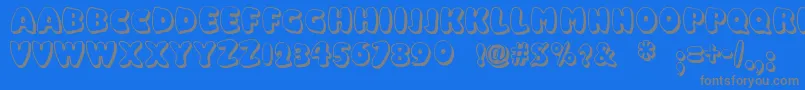 Balloony Font – Gray Fonts on Blue Background