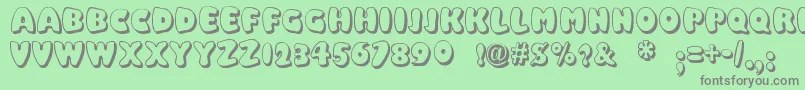 Balloony Font – Gray Fonts on Green Background