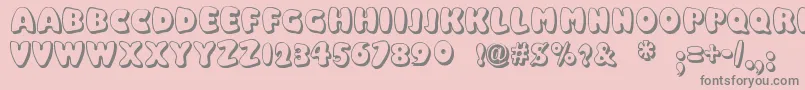 Balloony Font – Gray Fonts on Pink Background