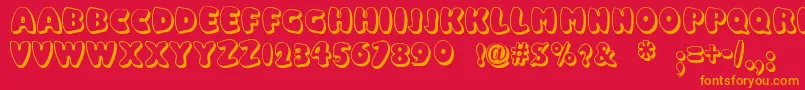 Balloony Font – Orange Fonts on Red Background