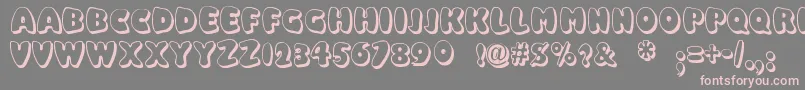 Balloony Font – Pink Fonts on Gray Background