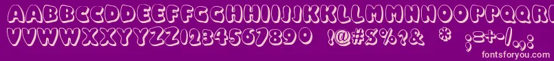 Balloony Font – Pink Fonts on Purple Background