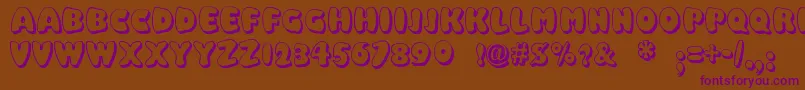 Balloony Font – Purple Fonts on Brown Background