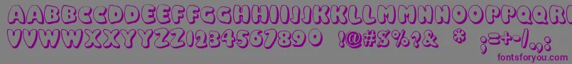 Balloony Font – Purple Fonts on Gray Background