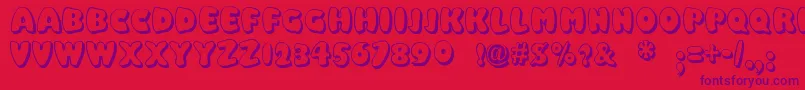 Balloony Font – Purple Fonts on Red Background
