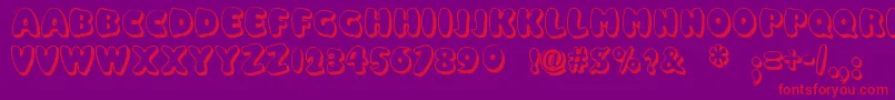 Balloony Font – Red Fonts on Purple Background