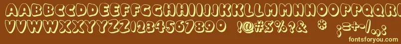 Balloony Font – Yellow Fonts on Brown Background