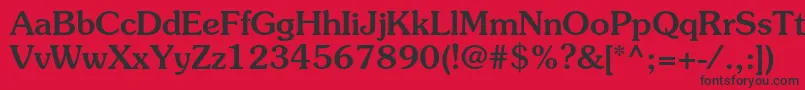 SouvenirstdMedium Font – Black Fonts on Red Background