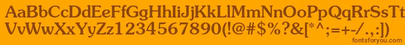 SouvenirstdMedium Font – Brown Fonts on Orange Background