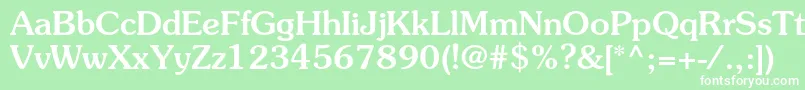 フォントSouvenirstdMedium – 緑の背景に白い文字