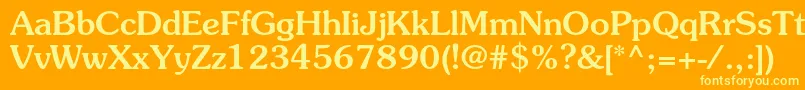 Czcionka SouvenirstdMedium – żółte czcionki na pomarańczowym tle