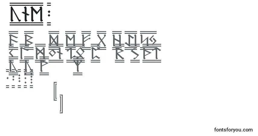 Czcionka RuneG2 – alfabet, cyfry, specjalne znaki