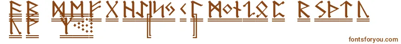 RuneG2-Schriftart – Braune Schriften auf weißem Hintergrund