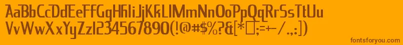 Шрифт KingrichardRegular – коричневые шрифты на оранжевом фоне