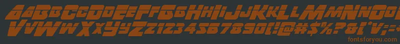 Шрифт Thunderstrikelaser – коричневые шрифты на чёрном фоне