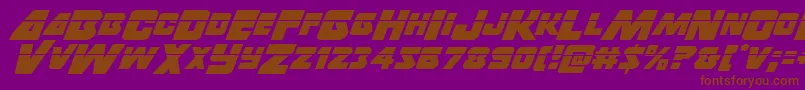 Thunderstrikelaser Font – Brown Fonts on Purple Background