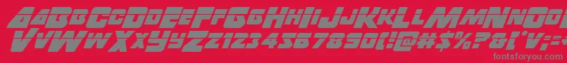 Thunderstrikelaser Font – Gray Fonts on Red Background