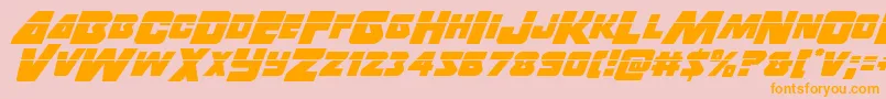Thunderstrikelaser Font – Orange Fonts on Pink Background