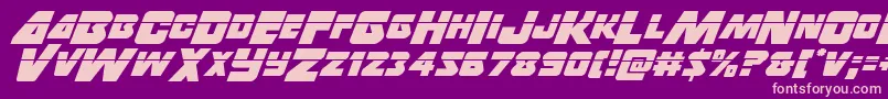 Thunderstrikelaser Font – Pink Fonts on Purple Background