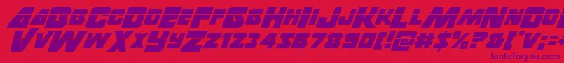 Thunderstrikelaser Font – Purple Fonts on Red Background