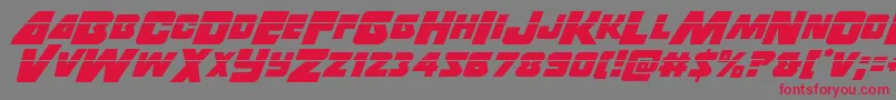 Thunderstrikelaser Font – Red Fonts on Gray Background