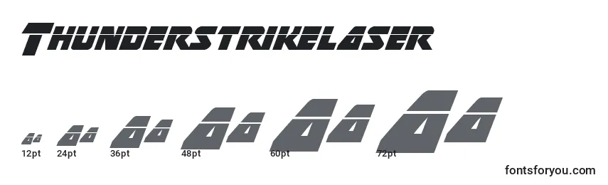 Размеры шрифта Thunderstrikelaser
