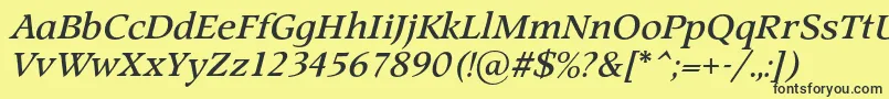 ProspectcBolditalic Font – Black Fonts on Yellow Background