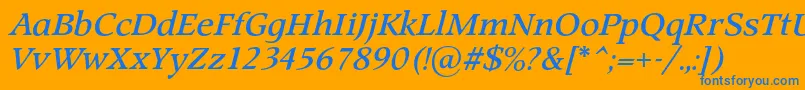 ProspectcBolditalic Font – Blue Fonts on Orange Background