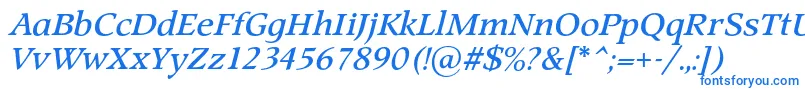 フォントProspectcBolditalic – 白い背景に青い文字