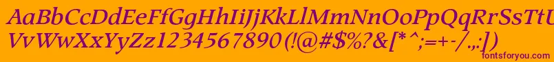 ProspectcBolditalic Font – Purple Fonts on Orange Background