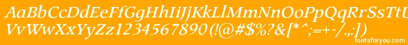 ProspectcBolditalic Font – White Fonts on Orange Background