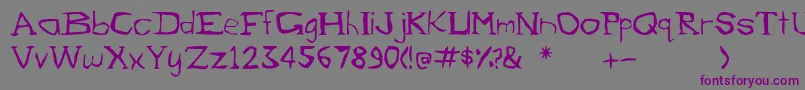 EvilBunny Font – Purple Fonts on Gray Background