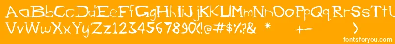 EvilBunny Font – White Fonts on Orange Background