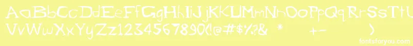 EvilBunny Font – White Fonts on Yellow Background