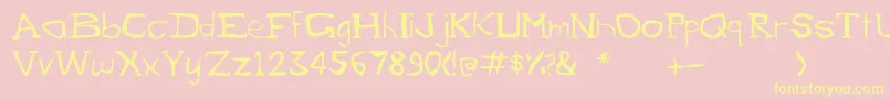EvilBunny Font – Yellow Fonts on Pink Background