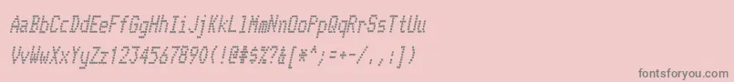 フォントTelidoninkcdBolditalic – ピンクの背景に灰色の文字