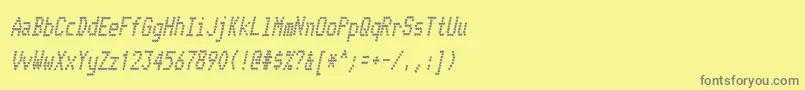 フォントTelidoninkcdBolditalic – 黄色の背景に灰色の文字
