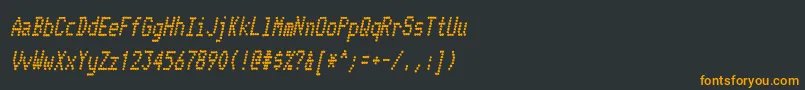 Шрифт TelidoninkcdBolditalic – оранжевые шрифты на чёрном фоне