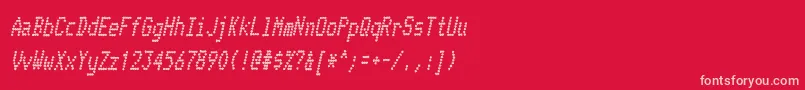 フォントTelidoninkcdBolditalic – 赤い背景にピンクのフォント