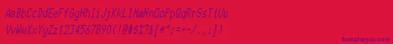 TelidoninkcdBolditalic Font – Purple Fonts on Red Background