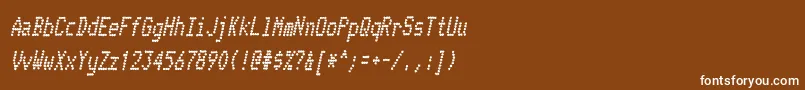 TelidoninkcdBolditalic Font – White Fonts on Brown Background