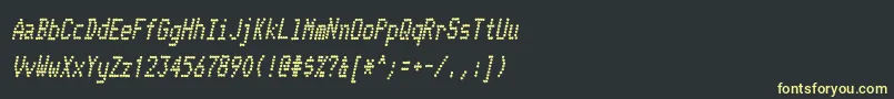 フォントTelidoninkcdBolditalic – 黒い背景に黄色の文字